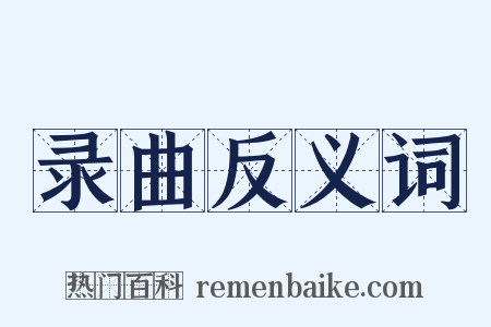 录曲反义词是什么意思的图片